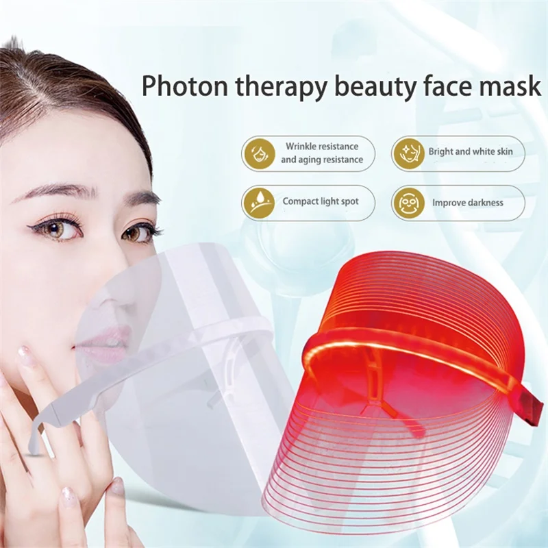 値段 LED マスク顔光子光美容サロ肌の若返り Belleza 3 色マスカラ LED 治療しわにきび締めツール