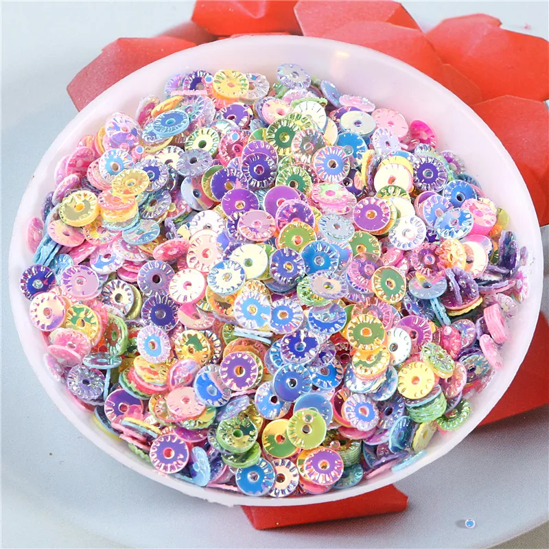 2400 шт./упак. смешанные цвета 4 мм круглые рельефные цветы россыпью для свадебных