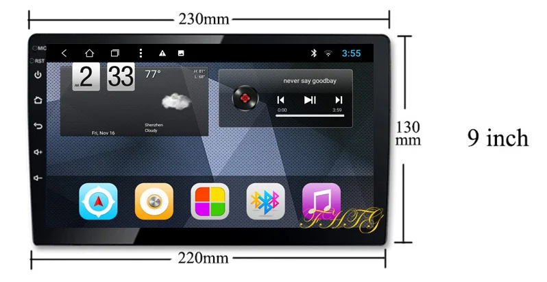 Автомобильный радиоприемник панель для gps навигации подходит 2012 Toyota Reiz/ Mark X 9