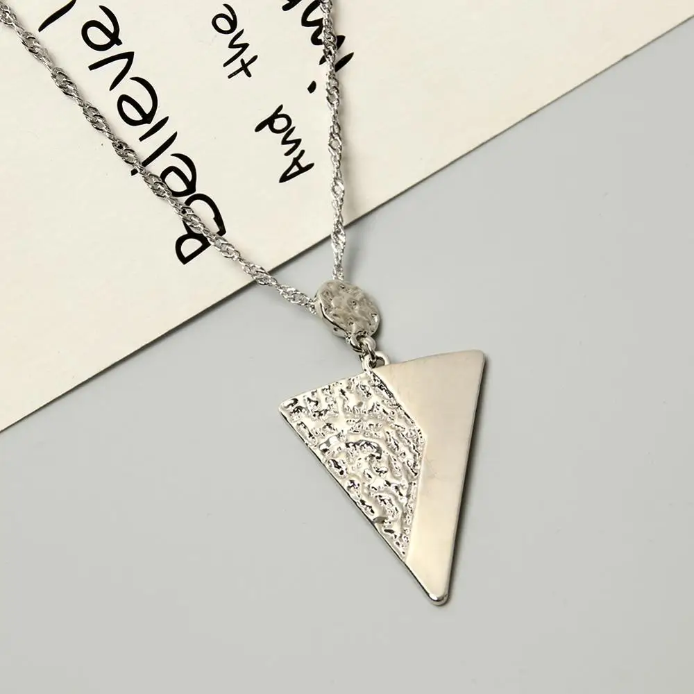 Золотые серебряные ювелирные изделия женские панк треугольные простые