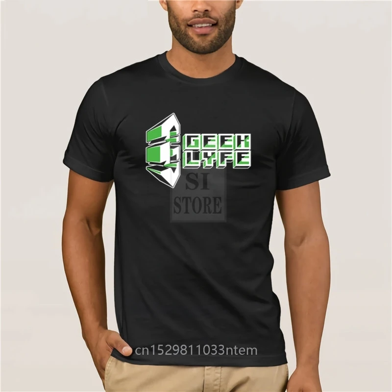 Круглый воротник Крутая Мужская s футболка ANIMETRASHSWAG Geek Lyfe дизайнерская мода