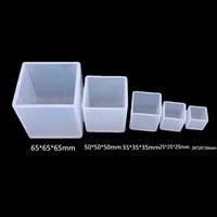 square resin mold cube shape silicone mold resin casting molds for diy craft making gypsum plaster crafts mould soap candle mold