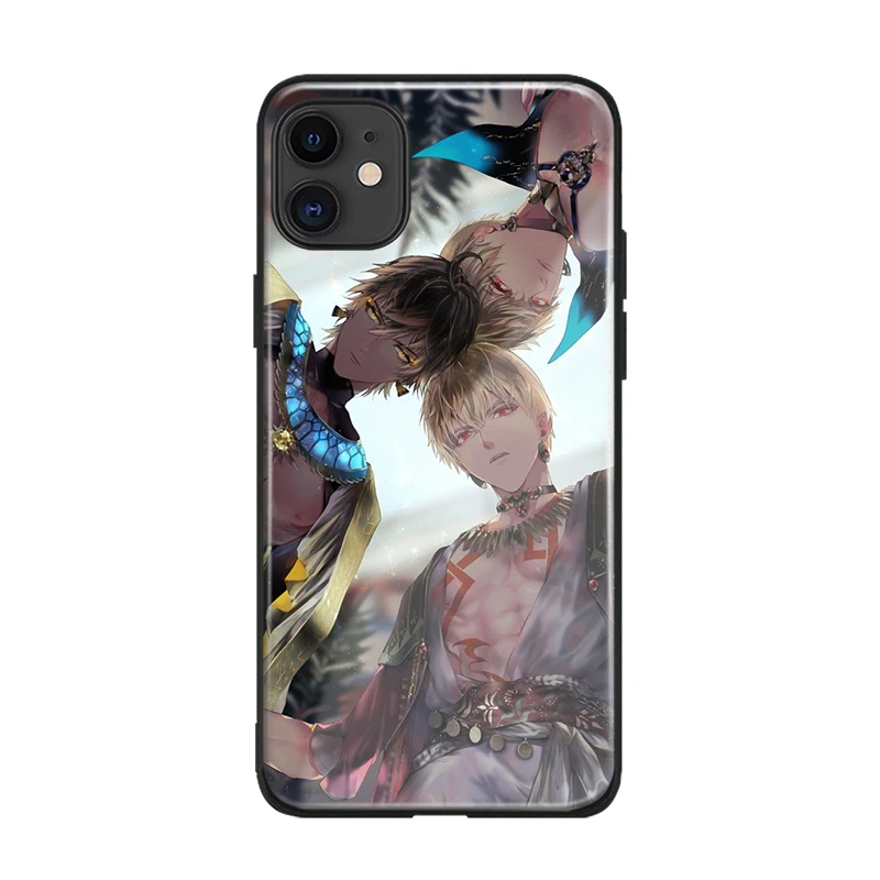 Gilgamesh Archer FGO anime glass phone case for iPhone 6 6s 7 8 x xr xs 11 pro max Samsung S note 8 9 10 20 Plus cover shell images - 6