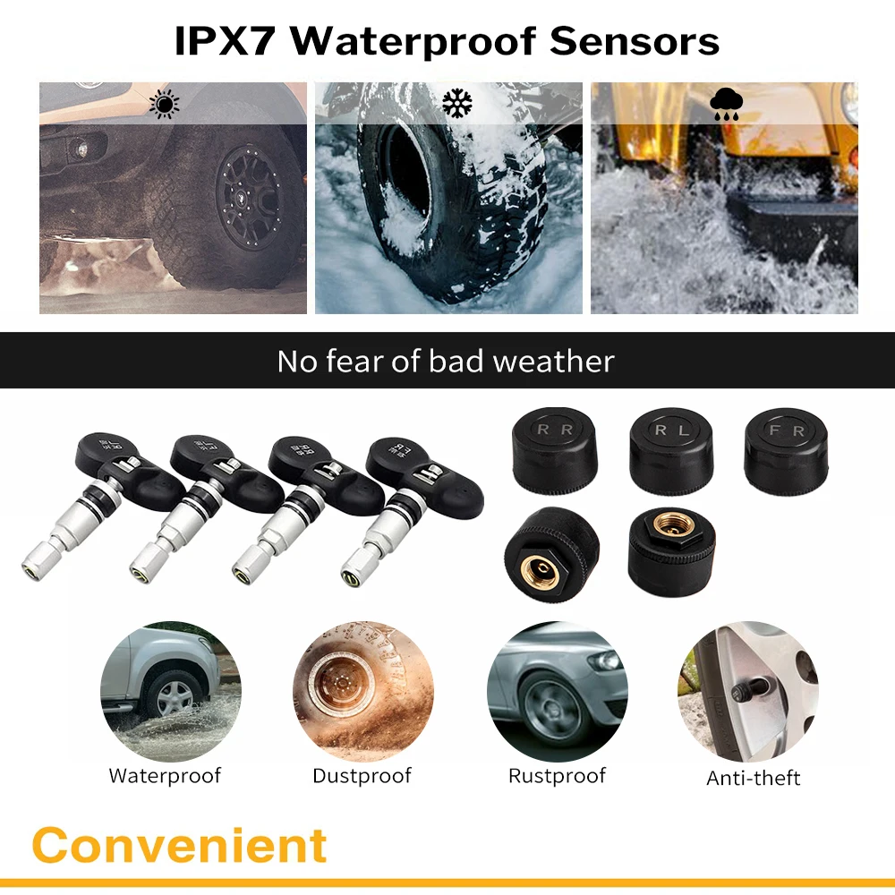 Система контроля давления в шинах Android TPMS DVD-проигрыватель датчик внутренний