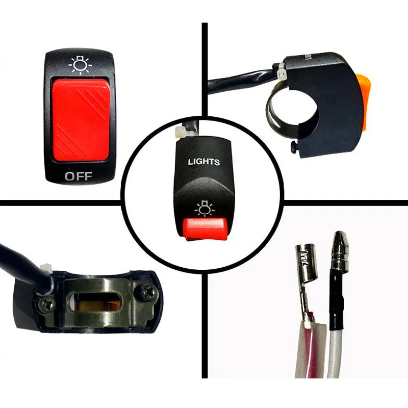 Универсальный мотоциклетный переключатель 12 В кнопка включения/выключения для