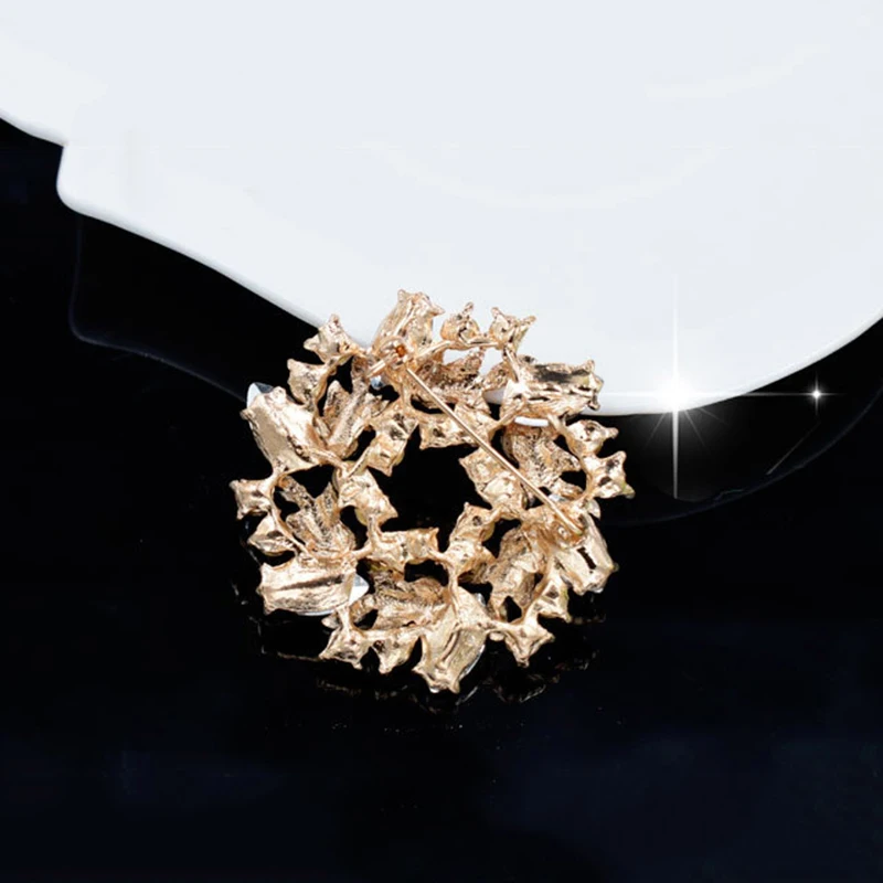 Модные хрустальные броши в виде цветка Bauhinia для девочек Женский праздничный