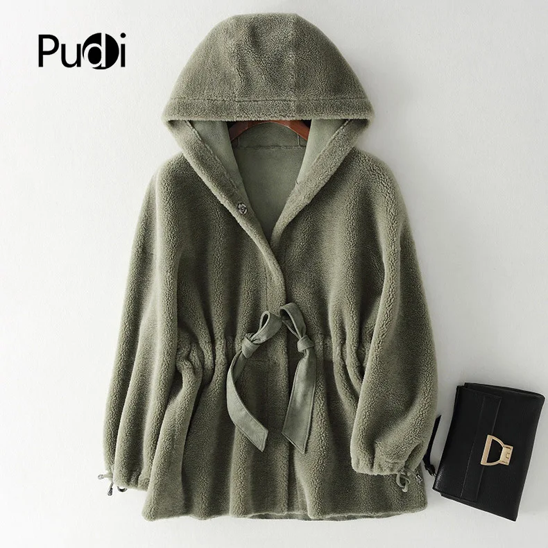 PUDI B181169 женская зимняя теплая куртка из натуральной шерсти, жилет из натуральной кожи для отдыха, пальто для девочек, Женская куртка, пальто