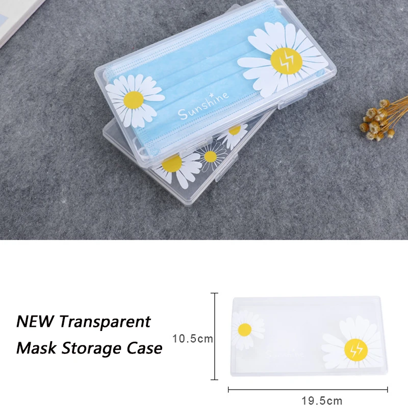Transparent Mask Storage Case Opbergbox Road Map Organizer Face mask Container | Дом и сад