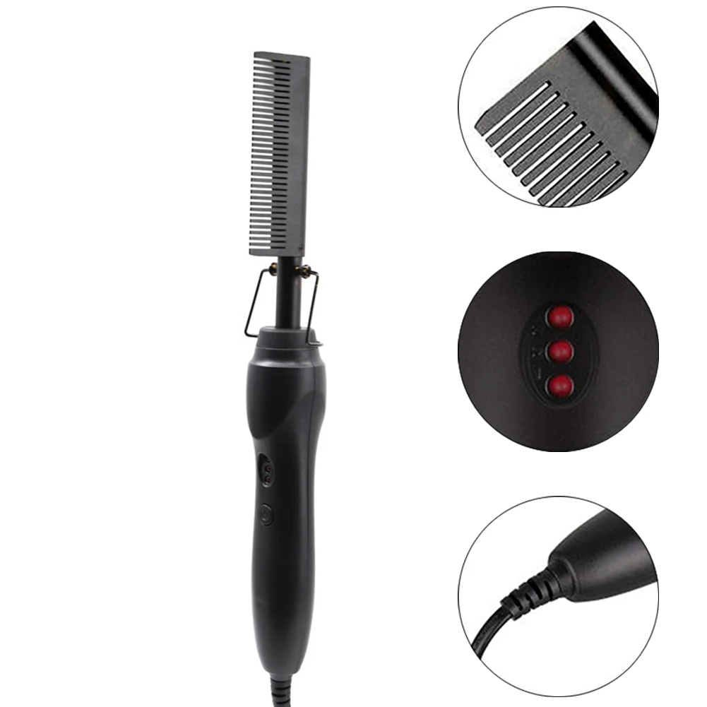 

Electric Heating Comb Hot Hair Straightener Ceramic Curling Dry Heating Brush Travel Home Iron Hair Curler Comb Hair Straight
