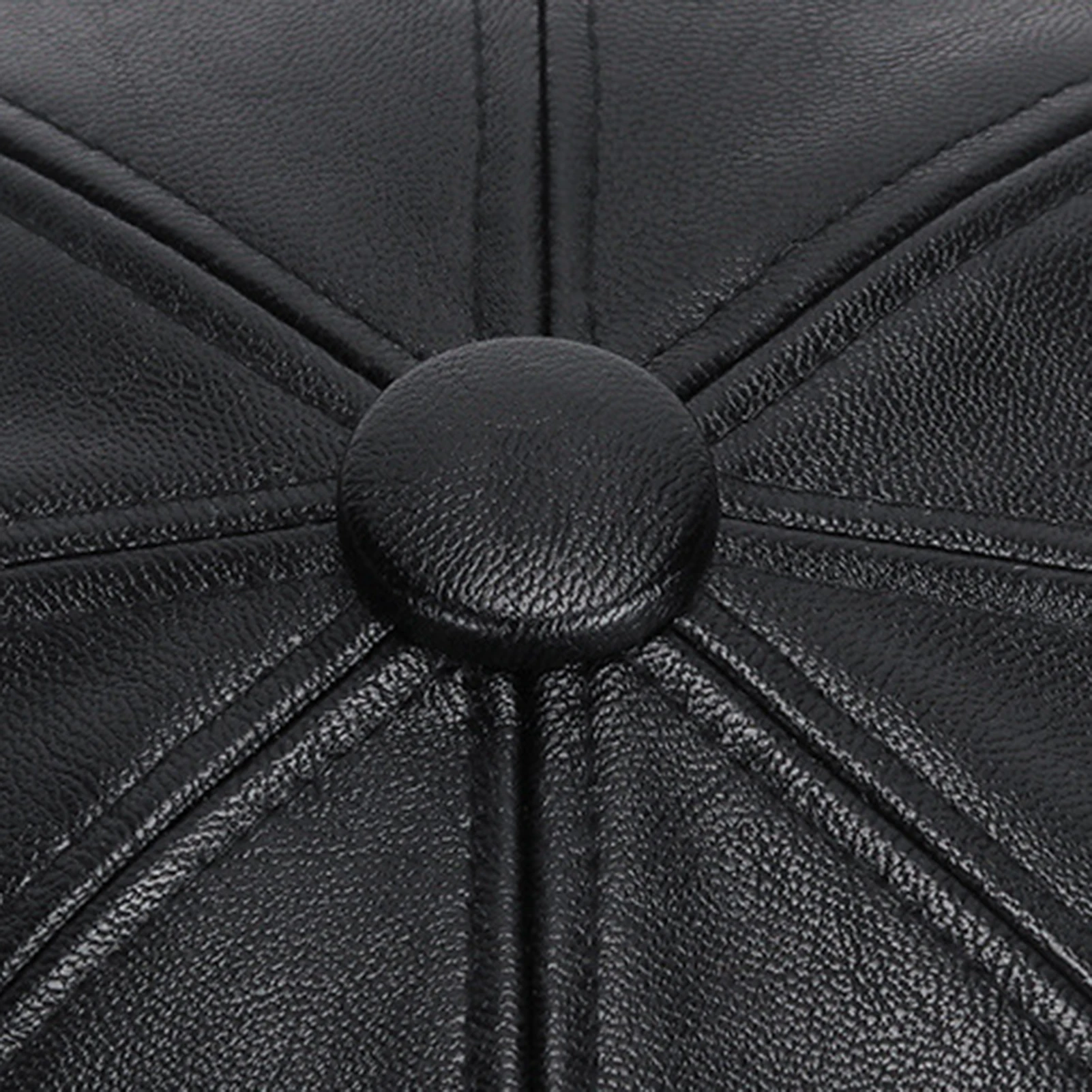 

HOT SALESNew Arrival Beret Cap Faux Leather Adjustable Octagon Faux Leather Hats for Party