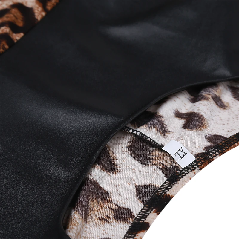 

Bigsweety New Fashion Patchwork Slim Dress Women Leopard Print Mini Dresses Autumn Long Sleeve Chic Bodycon Dresses Vestidos