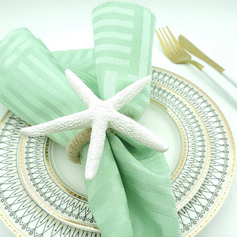 

1PC New Sea Star Napkin Ring Linen Rope Napkin Holder Handmade Napkin Holder Kitchen Hotel Home Tableware Decorations
