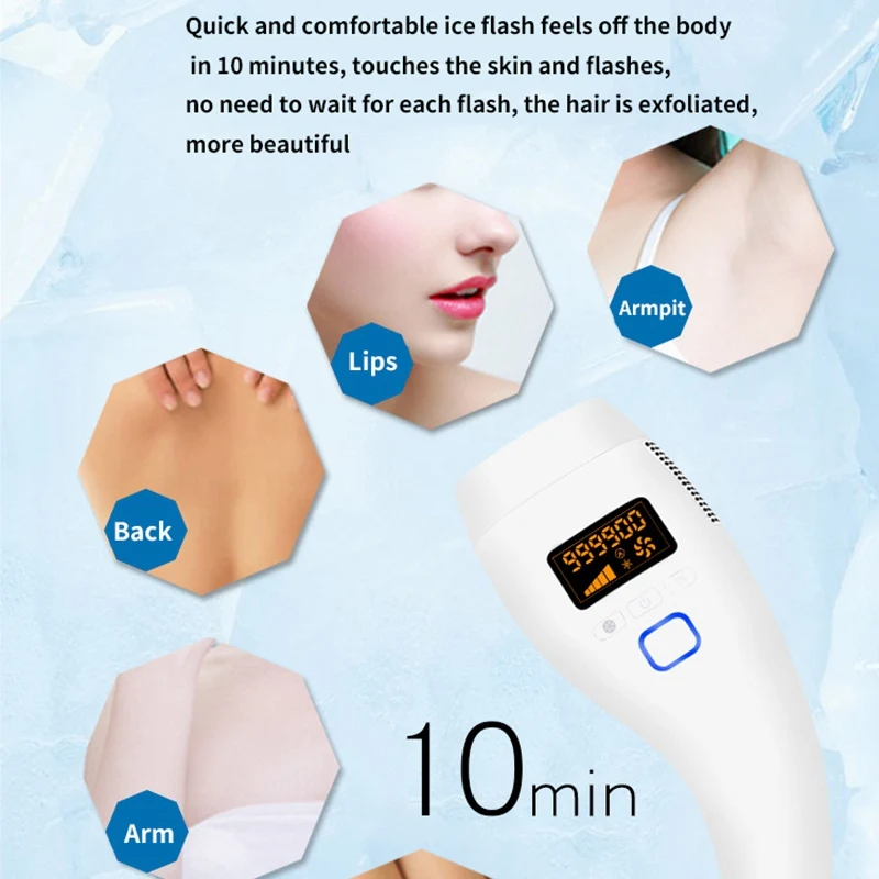 

IPL Epilator -3C--5CCold Feeling IPL 990000 Flash Painless EU Plug
