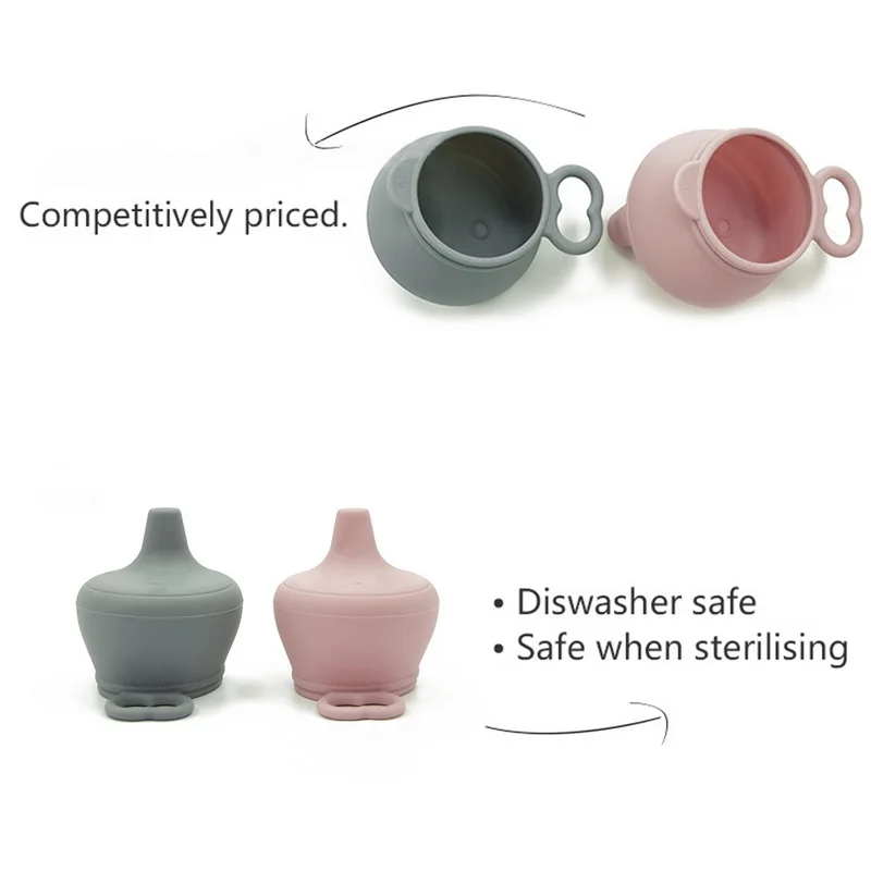 Силиконовая бутылочка для кормления ребенка чашки маленьких посуда Сиппи модные