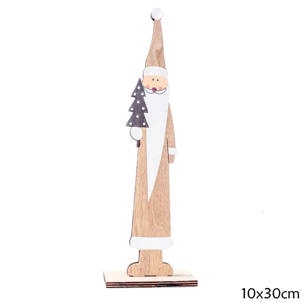 F Santa Claus 1 комплект мульти DIY креативные деревянные поделки РОЖДЕСТВЕНСКИЕ Санта/олень деревянные украшения для домашнего стола украшения для рождественской вечеринки - Цвет: F Santa Claus