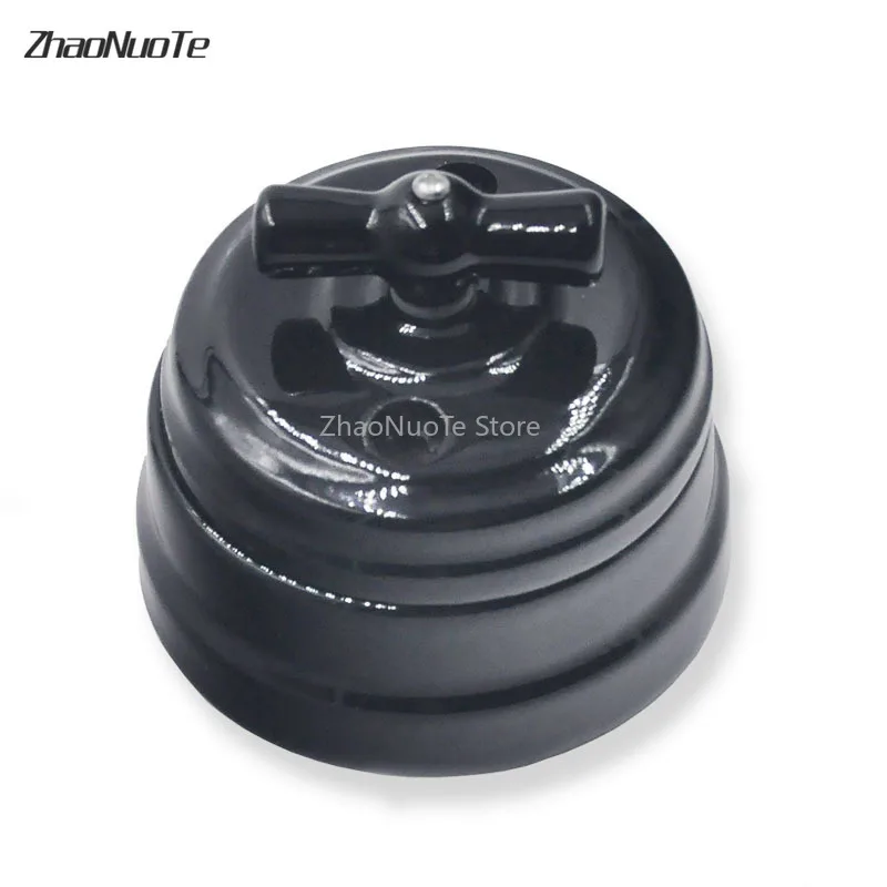 Керамический поворотный выключатель в стиле ретро 10 А 110 220 В|Выключатели| |