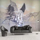 Настенные 3D-обои на заказ, рельефный Настенный декор с изображением ангела, лошади, гостиной, спальни, кабинета, креативный домашний декор, наклейки на стену 3 D