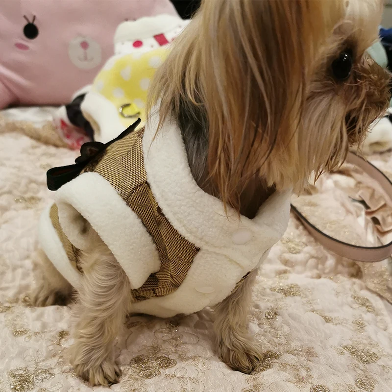 

Cute Chihuahua Vest Harness Schnauzer Pug Poodle CostumeZY6004
