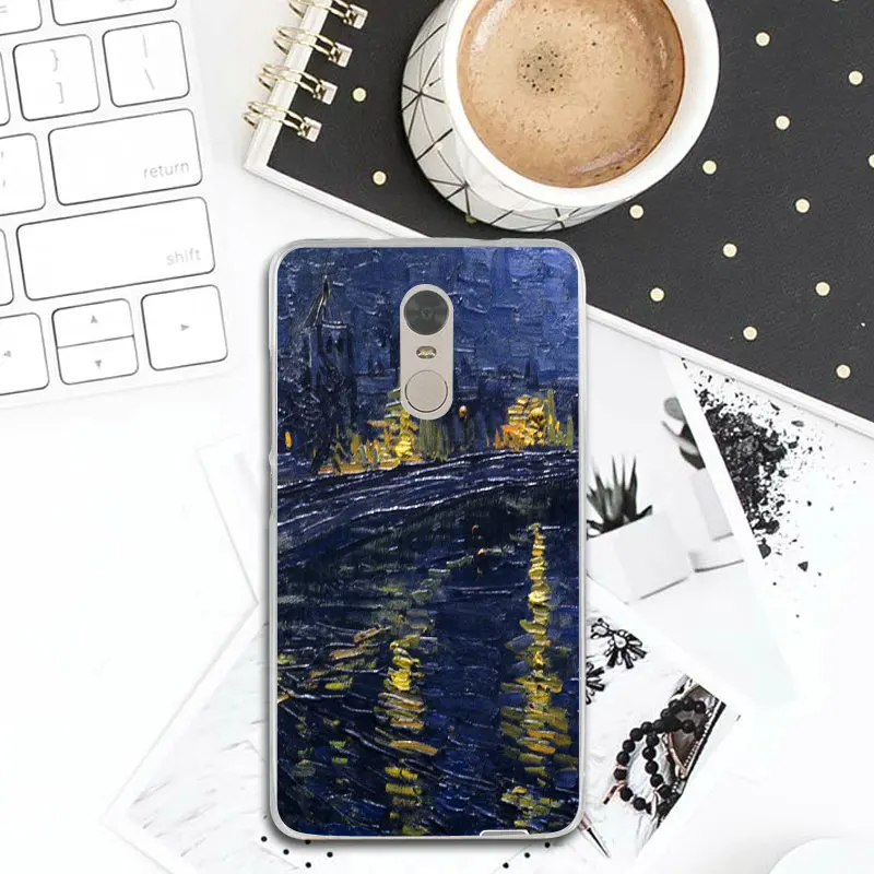 Van Gogh Starry Flower Oil Painting Soft TPU Silicone Cell Phone Case for Xiaomi Redmi Note 2 3 3S 4 4A 4X 5A 5 Pro Plus Shell | Мобильные
