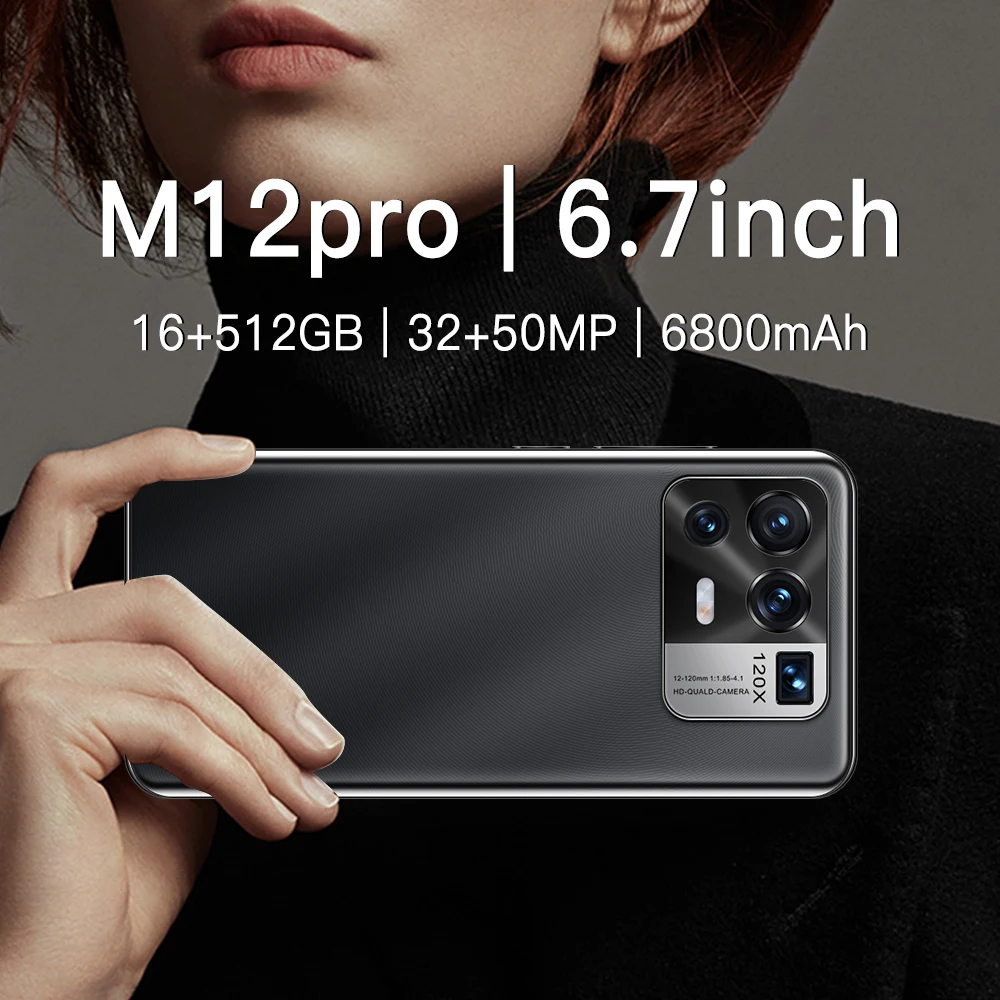 XIAOM12 Pro-tel&eacute;fono m&oacute;vil versi&oacute;n Global, smartphone con 128GB/256GB/512GB, 10 n&uacute;cleos, 32 + 50MP, 6800mAh, MTK6889, 1440x3200, 5G, Android 11, SIM Dual-0