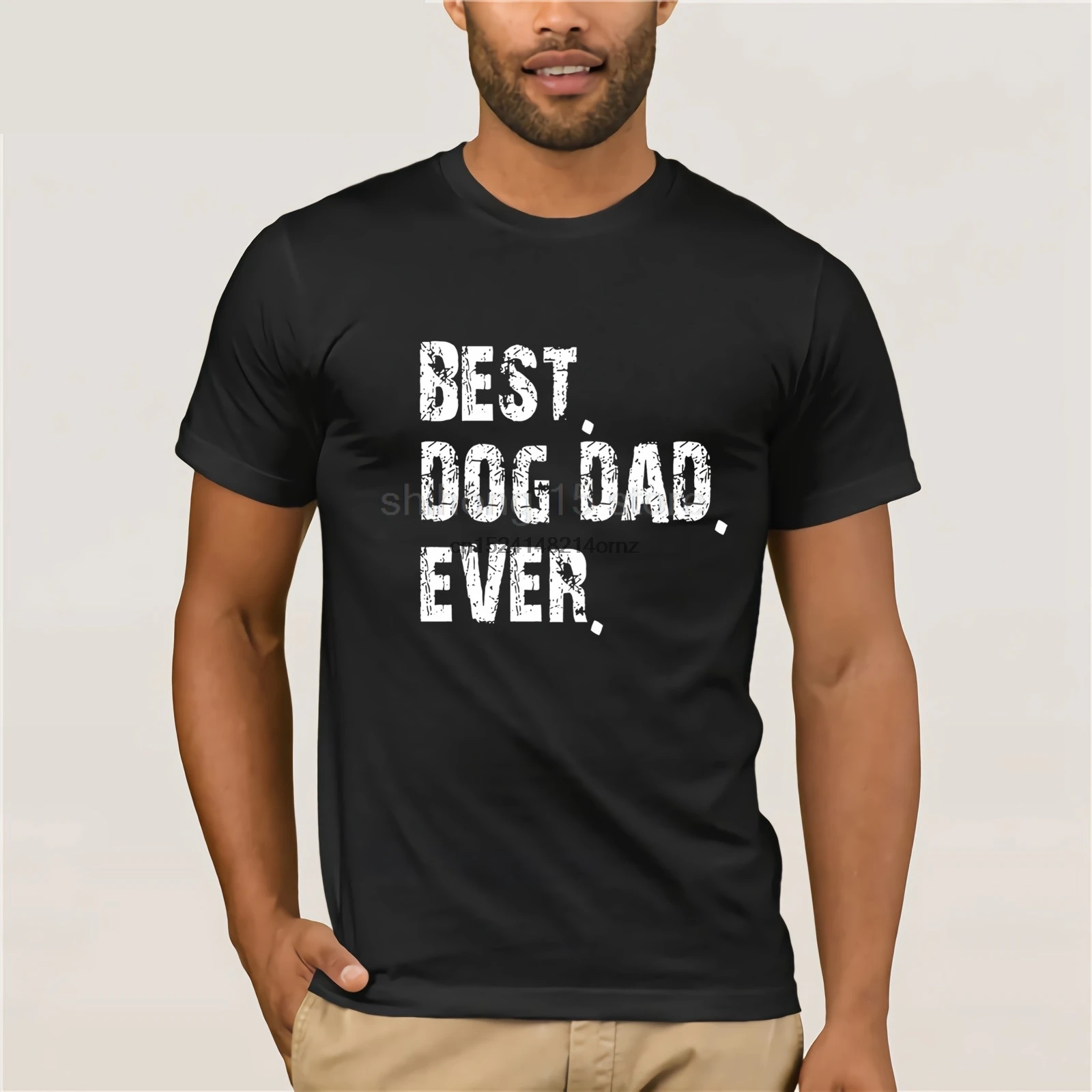 Мужская лучшая собака папа когда либо День отца Gif популярная футболка без