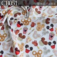 disney mickey head biscuit popcorn print 100 cotton fabric for boy clothes hometextile cushion cover needlework diy