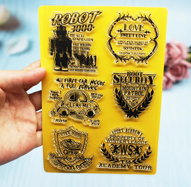 2019 Новые прозрачные штампы/печать робот Штамп для DIY скрапбукинга фото бумага