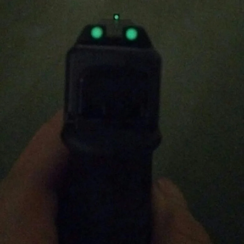 Тактический светится в темноте спереди и сзади зеленый волокно точка ночного