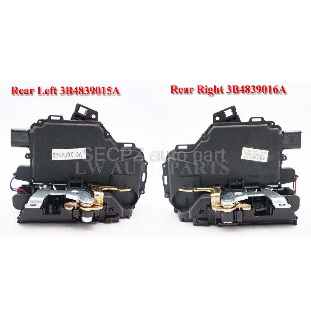 

free shipping 2pc Rear Left + right Door Lock Mechanism For VW GOLF BORA LUPO PASSAT B5 MK4 3B4839015A 3B4839016A For SEAT Skoda