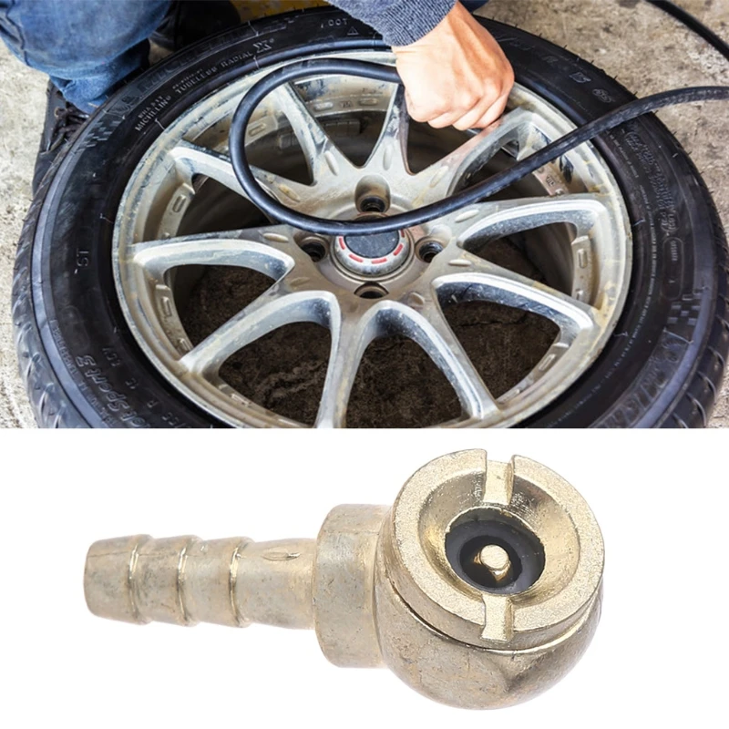 6XDD Tyre Inflator Gauge Fitting Tool Direct Line Air Chuck with 8mm Hose Barb Ball Foot Tire Tire/Tyre | Инструменты
