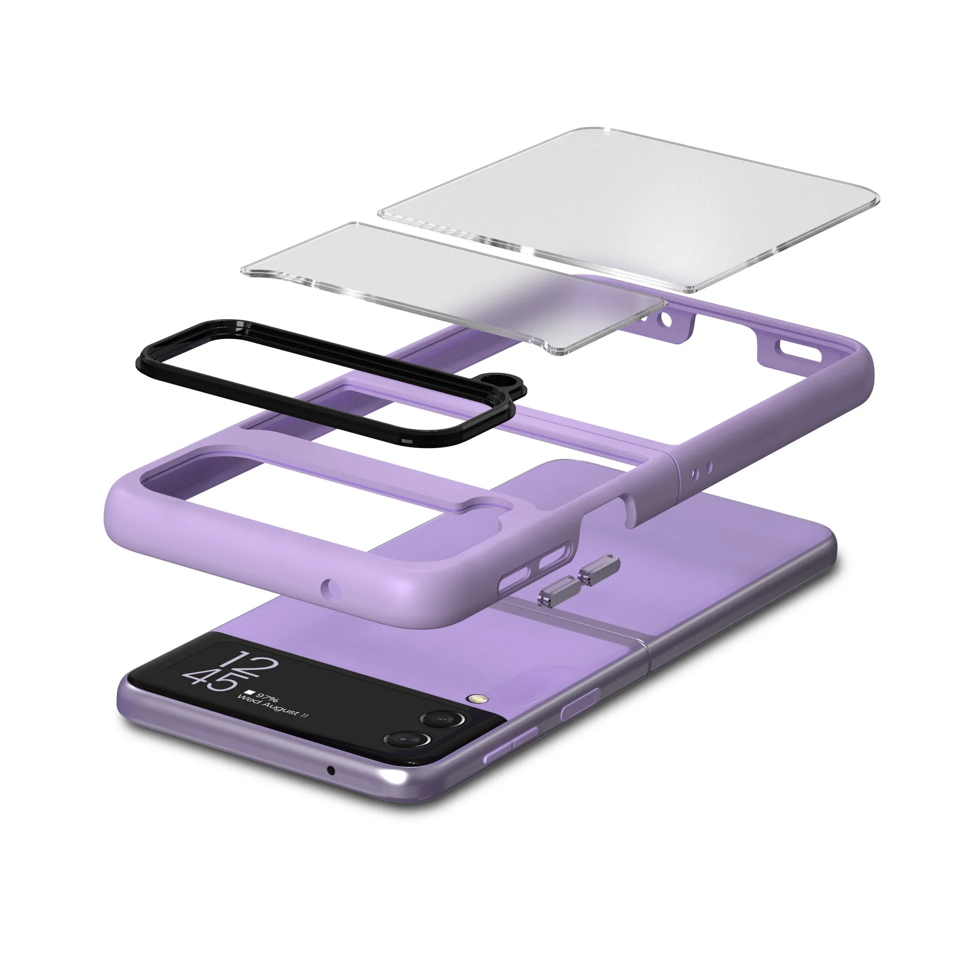 2021 Fashion Korea TPU+PC case for Samsung Galaxy Z Flip 3 Cover Anti-knock luxury Cases for Flip3