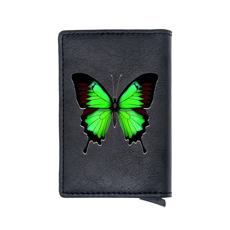 

Classic Butterfly Design Digital Printing Casual Leather Card Holder Wallet RFID Cool Men Women Short Purse Gift