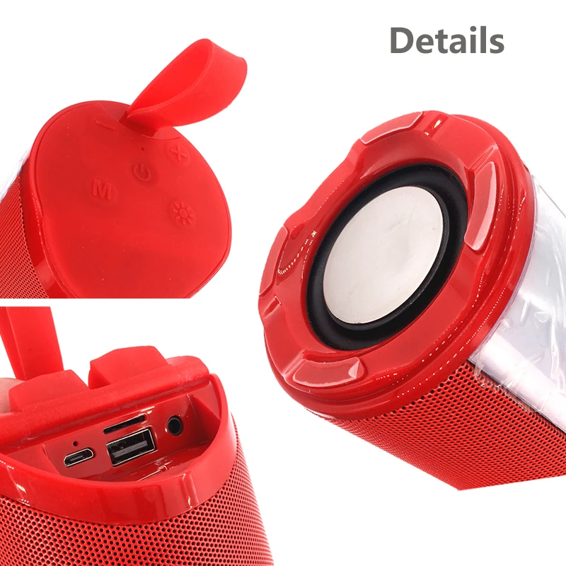 Haloooo Led динамик портативный bluetooth 10 Вт напольная Колонка спортивный музыкальный