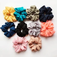 pure color scrunchie hair tie elastic headband hair rubber bands hair rope ponytail holder gum for women girls hair accessories