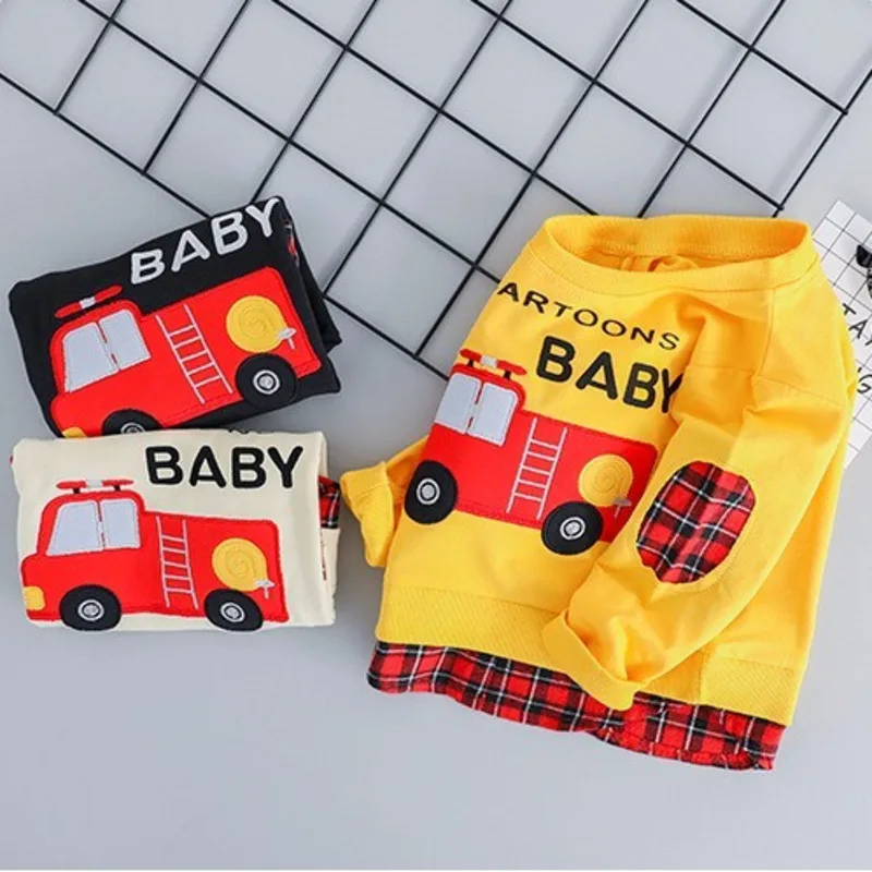 Новинка весенняя одежда для маленьких девочек и мальчиков костюмы хлопковая