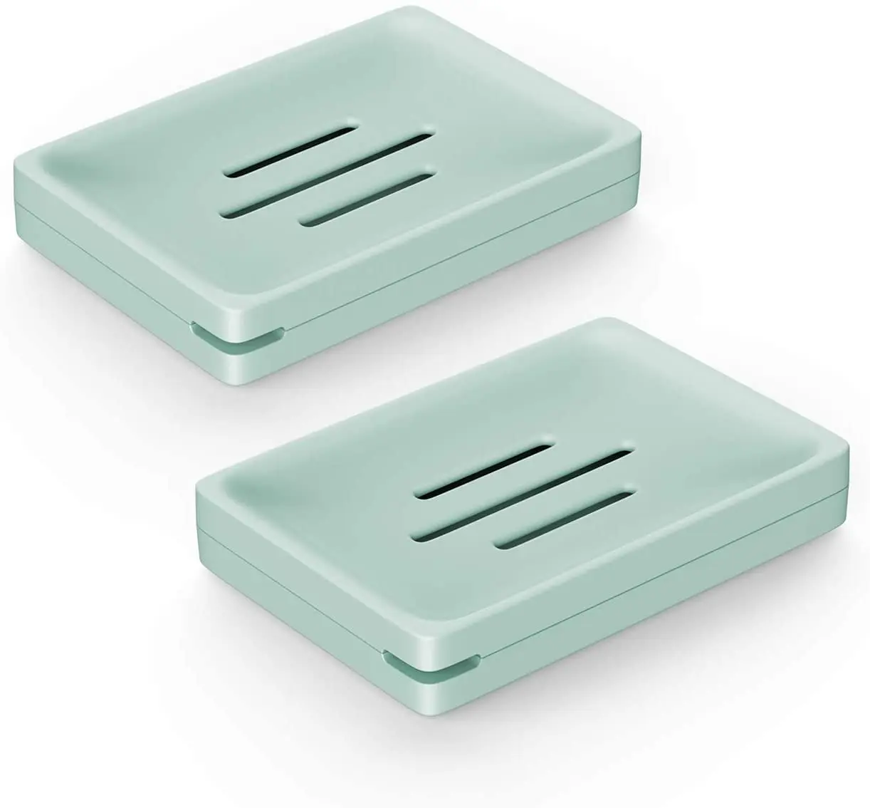 

Luvan Soap Dishes case Holder for Bathroom with Drain,Detachable for Easy Cleaning,Made of Food-Grade ABS Plastic,BPA-Free,Keep