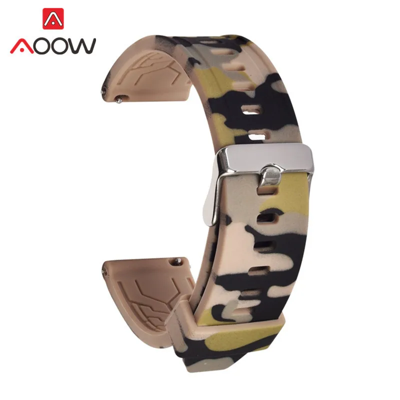Мягкий силиконовый ремешок для часов 18 мм 20 мм 22 мм 24 мм быстросъемный браслет ремешок для samsung Galaxy Watch 42 мм 46 мм Шестерня S2 S3