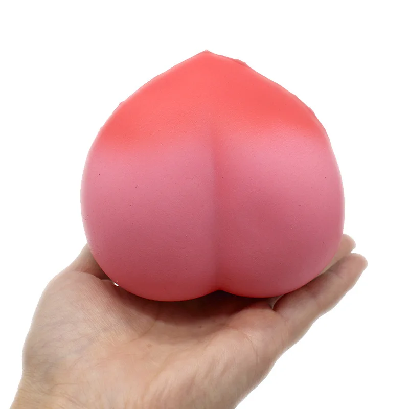 

New pu slow rebound simulation fruit peach decompression toy fruit peach slowly rise squeeze toy baby educational toy