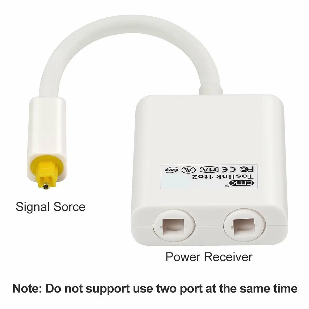 Цифровой оптический разветвитель аудио 2 способа SPDIF разделитель TOSLINK 1 вход
