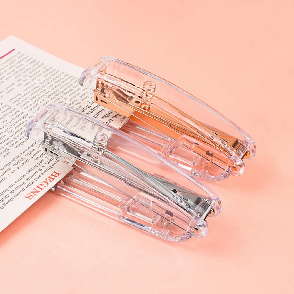 

1pc Transparent Stapler Binding Machine Book Binding Tool Stapling Tool