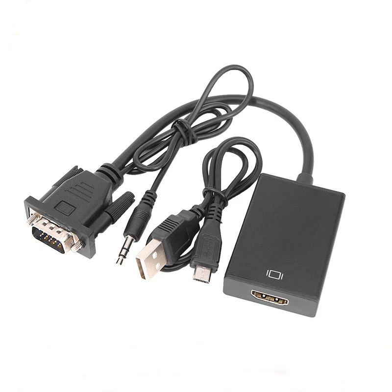 Адаптер SeenDa с HDMI на VGA переходник цифрового аналоговый видео аудио Hdmi для ПК