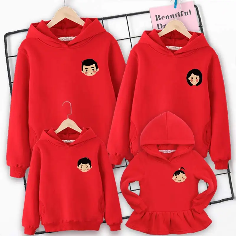 Рождественская семейная толстовка одежда для семьи хлопковая с героями