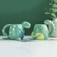 3d cartoons dinosaur coffee mug ceramic milk tea cup personalised office coffee mug best gift for child free shipping