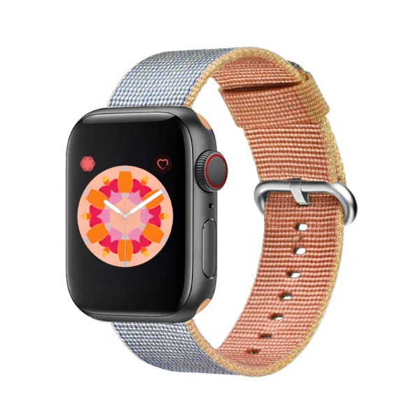 Тканый нейлоновый сменный ремешок для Apple Watch series 4/5 40 мм 44 мм тканевый браслет для Iwatch series 3 2 1 38 мм 42 мм - Цвет ремешка: Color 7
