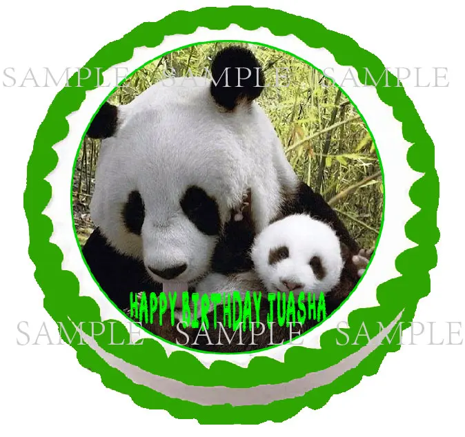 Панда съедобный торт фигурки жениха и невесты Вафли риса Бумага для торта кекс