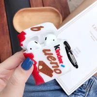 hot kinder bueno sandwich chocolate soft silicon wireless earphone charging cover for apple airpods 2 pro bluetooth case headset