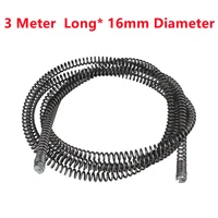 3 meter16mm dia drain dredging spring kitchen toilet sewer blockage tool pipe dredger cleaning clogs dredge extension spring