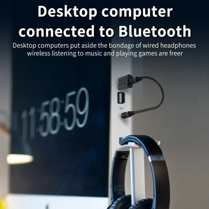 Bluetooth 5.0 Audio Transmitter Receiver USB Adapter for TV PC Car Speaker Laptop LFX-ING | Электроника
