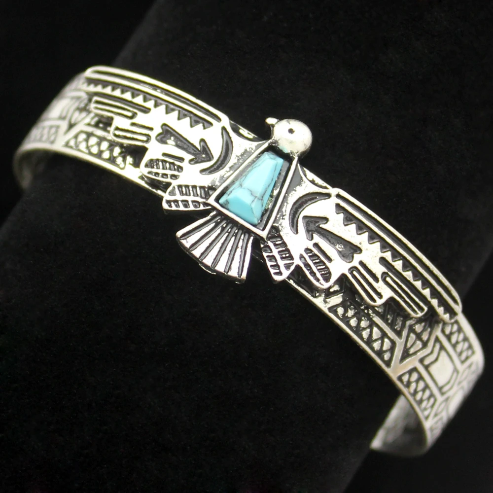 Винтажные старинные резные американские браслеты с орлом северной мифологии для