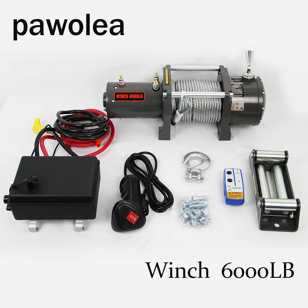 Купить Автомобильная лебедка 12 000 фунтов 6000 фунтов лебедка автомобильная 12v 24v Электрическая лебедка для квадроцикла 4WD Грузовик внедорожник 4x4 Вне...